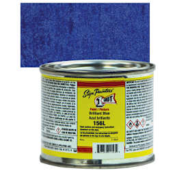 1-Shot Lettering Enamel - Brilliant Blue, 4 oz can and swatch