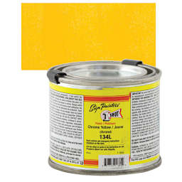 1-Shot Lettering Enamel - Chrome Yellow, 4 oz can and swatch