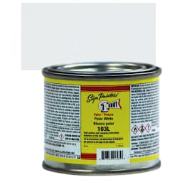 1-Shot Lettering Enamel - Polar White, 4 oz can and swatch