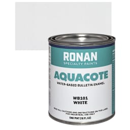 Ronan Aquacote Water-Based Acrylic Color - White, Pint and swatch