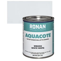 Ronan Aquacote Water-Based Acrylic Color - White White, Pint and swatch