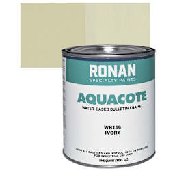 Ronan Aquacote Water-Based Acrylic Color - Ivory, Quart and swatch