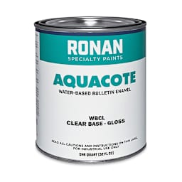 Ronan Aquacote Water-Based Acrylic Colors - Front of can of Clear Base Gloss
