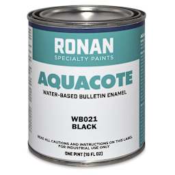 Ronan Aquacote Water-Based Acrylic Colors - Black, Pint