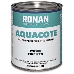 Ronan Aquacote Water-Based Acrylic Color - Fire Red, Pint