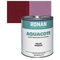 Ronan Aquacote Water-Based Acrylic Color - Maroon, Quart and swatch