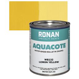 Ronan Aquacote Water-Based Acrylic Color - Lemon Yellow, Pint and swatch