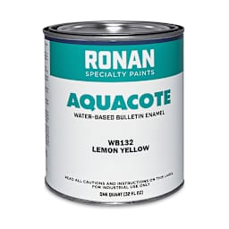 Ronan Aquacote Water-Based Acrylic Color - Lemon Yellow, Quart