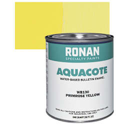 Ronan Aquacote Water-Based Acrylic Color - Primrose, Quart and swatch