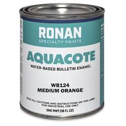 Ronan Aquacote Water-Based Acrylic Color - Medium Orange, Pint