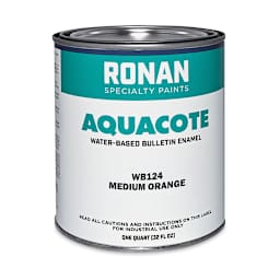 Ronan Aquacote Water-Based Acrylic Color - Medium Orange, Quart