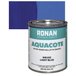 Ronan Aquacote Water-Based Acrylic Color - Light Blue, Pint and swatch