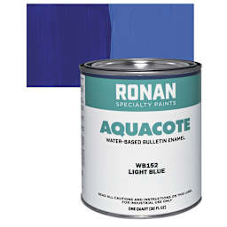 Ronan Aquacote Water-Based Acrylic Color - Light Blue, Quart and swatch