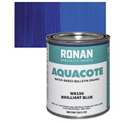 Ronan Aquacote Water-Based Acrylic Color - Brilliant Blue, Pint and swatch