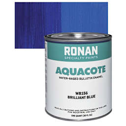 Ronan Aquacote Water-Based Acrylic Color - Brilliant Blue, Quart and swatch