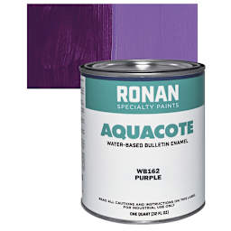 Ronan Aquacote Water-Based Acrylic Color - Purple, Quart and swatch
