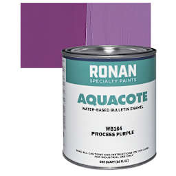 Ronan Aquacote Water-Based Acrylic Color - Process Purple, Quart and swatch