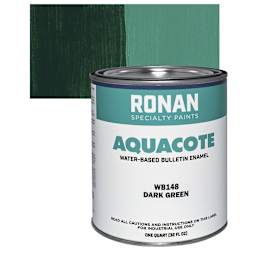 Ronan Aquacote Water-Based Acrylic Color - Dark Green, Quart and swatch