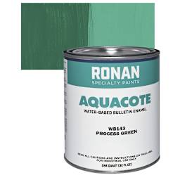 Ronan Aquacote Water-Based Acrylic Color - Process Green, Quart and swatch