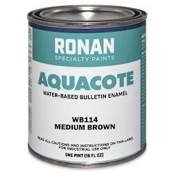 Ronan Aquacote Water-Based Acrylic Color - Medium Brown, Pint