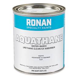 Ronan Aquathane UV Absorber - Front of 1 Quart can of Flat finish
