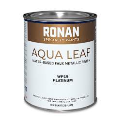 Ronan Aqua Leaf Water-Based Faux Metallic Color - Platinum, Quart