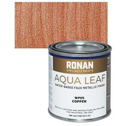 Ronan Aquacote Metallic Bulletin Enamel - Copper, 1/2 Pint and swatch