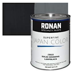 Ronan Superfine Japan Color - Solid Covering Lamp Black - Can and Swatch