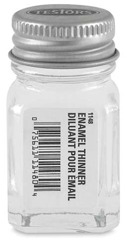 Testors Enamel Paints - 1/4 oz bottle of Thinner shown