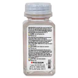 Back of 1.75 oz bottle of Testors Paint Thinner