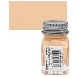 Testors Enamel Paint - Cream, 1/4 oz bottle and swatch