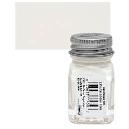Testors Enamel Paint - Gloss White, 1/4 oz bottle and swatch