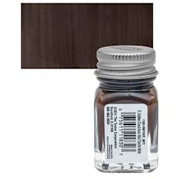 Testors Enamel Paint - Rubber, 1/4 oz bottle and swatch