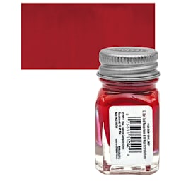 Testors Enamel Paint - Dark Red, 1/4 oz bottle and swatch