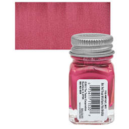 Testors Enamel Paint - Metallic Red, 1/4 oz bottle and swatch