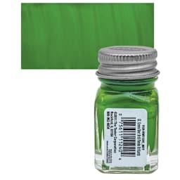 Testors Enamel Paint - Green, 1/4 oz bottle and swatch