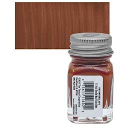 Testors Enamel Paint - Rust, 1/4 oz bottle and swatch