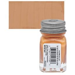 Testors Enamel Paint - Flat Light Tan, 1/4 oz bottle and swatch