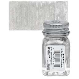 Testors Enamel Paint - Silver, 1/4 oz bottle and swatch