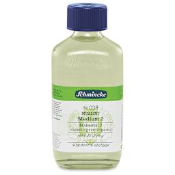 Schmincke Mussini Oil Mediums - Front view of 200 ml Medium 2 bottle