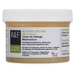 R&F Oil Blending Mediums - Front of 8 oz jar of Blending medium with drier