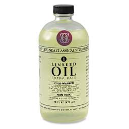 Chelsea Classical Studio Linseed Oil Medium - Front of 16 oz bottle