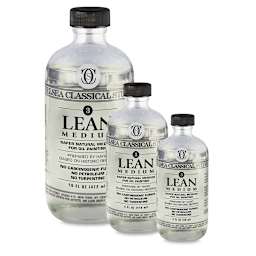 Chelsea Classical Studio Oils Lean Medium - Three sizes of bottles in a row