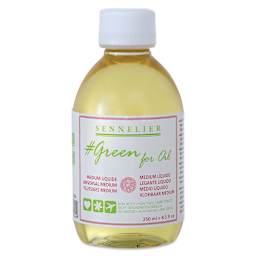 Sennelier Green for Oil Mediums - Front of bottle of 250 ml Liquid Medium