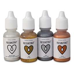 ArtResin ResinTint - Set of 4 Metallic Colors in a row