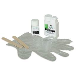 Pebeo Gedeo Bio-Based Resins - Components of 150 ml Crystal Resin Kit shown