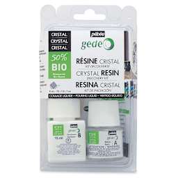Pebeo Gedeo Bio-Based Resin - Front view of Crystal Resin Discovery Kit blister package