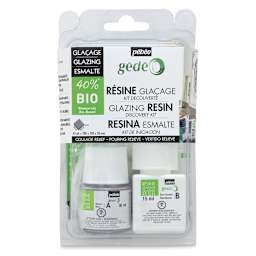 Pebeo Gedeo Bio-Based Resin - Front view of Crystal Glazing Discovery Kit blister package