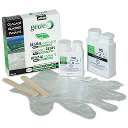 Pebeo Gedeo Bio-Based Resin - Glazing Resin, 300 ml set contents