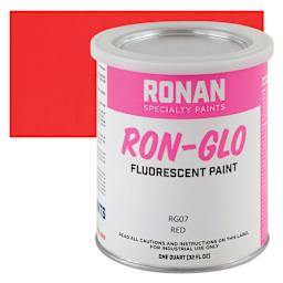 Ronan RON-GLO Fluorescent Paint - Red, Quart and swatch